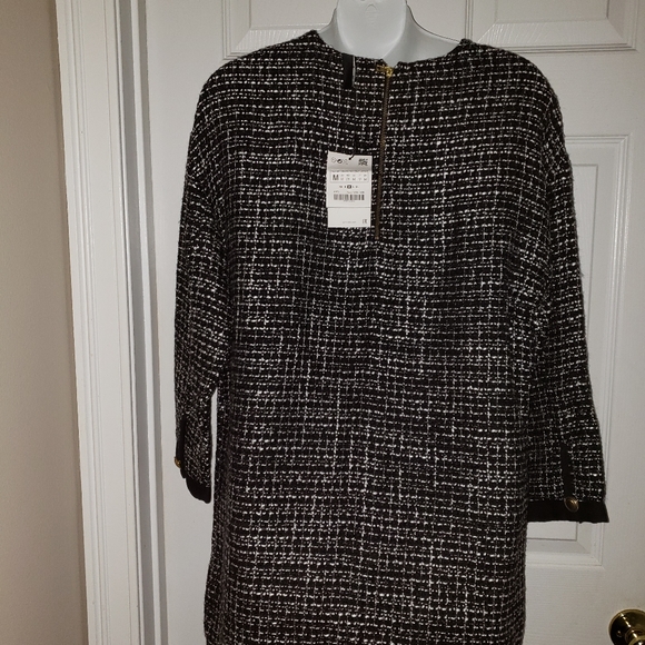 NWT! ZARA Tweed Tunic Dress - Picture 6 of 7